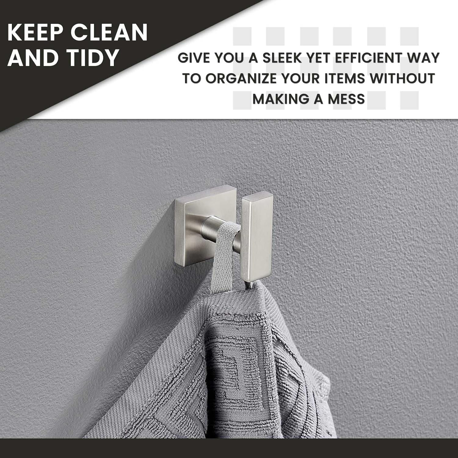 Suyar Bathroom Towel Hook Brushed Nickel 304 Stainless Steel