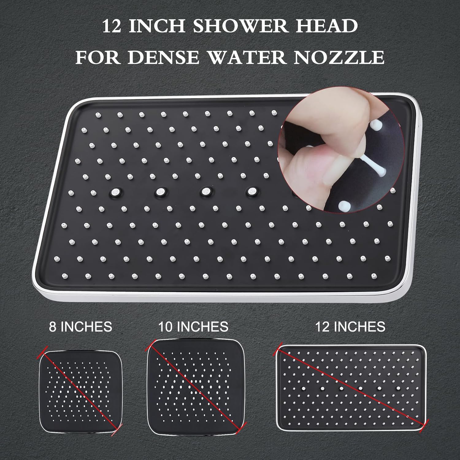 Filtered Shower Head 12 Square Rain Combo