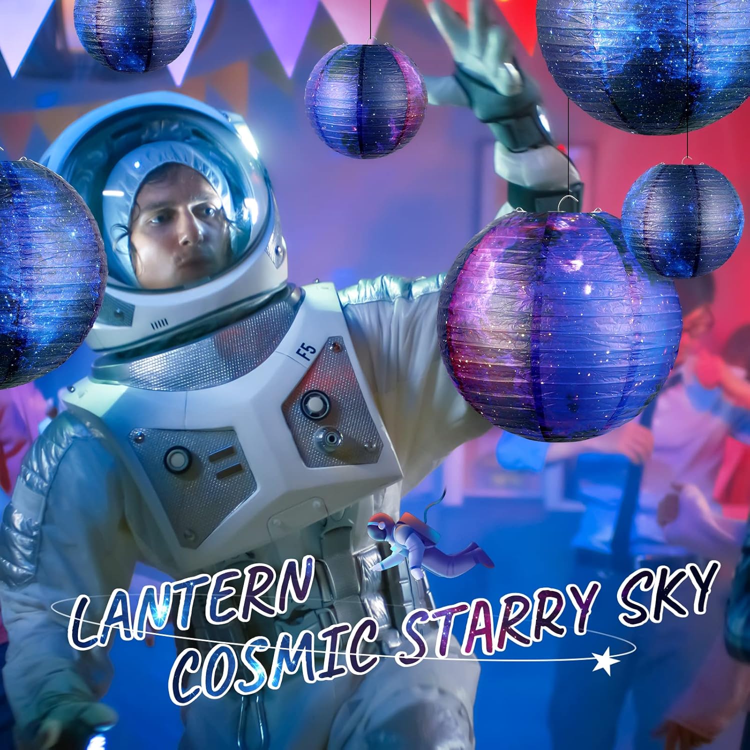 Hortsun Galaxy Print Paper Lanterns 20 Pack