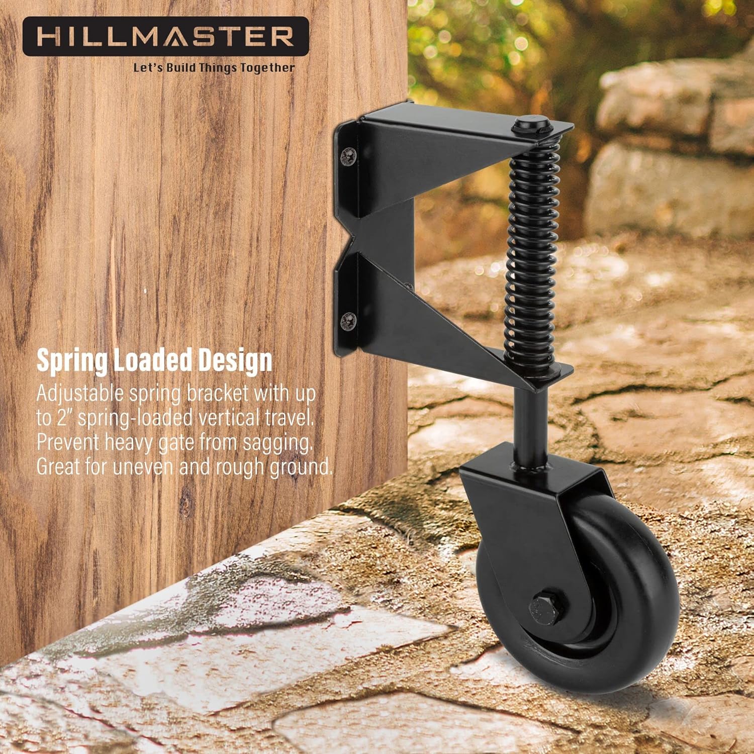 Sturdy 4-Inch Gate Wheel Kit for Outdoor Fences