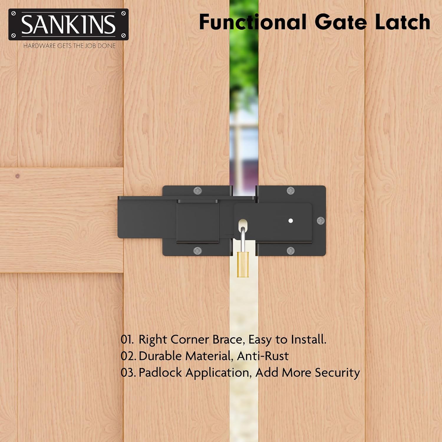 Heavy Duty Flip Gate Latch for Outdoor Use