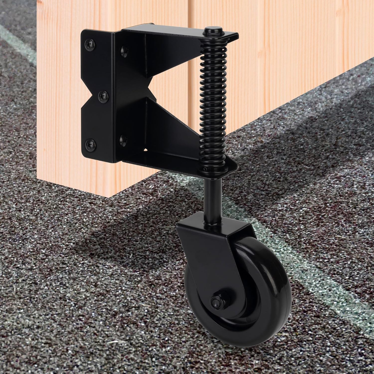 4-Inch 360-Degree Gate Caster Heavy Duty Black