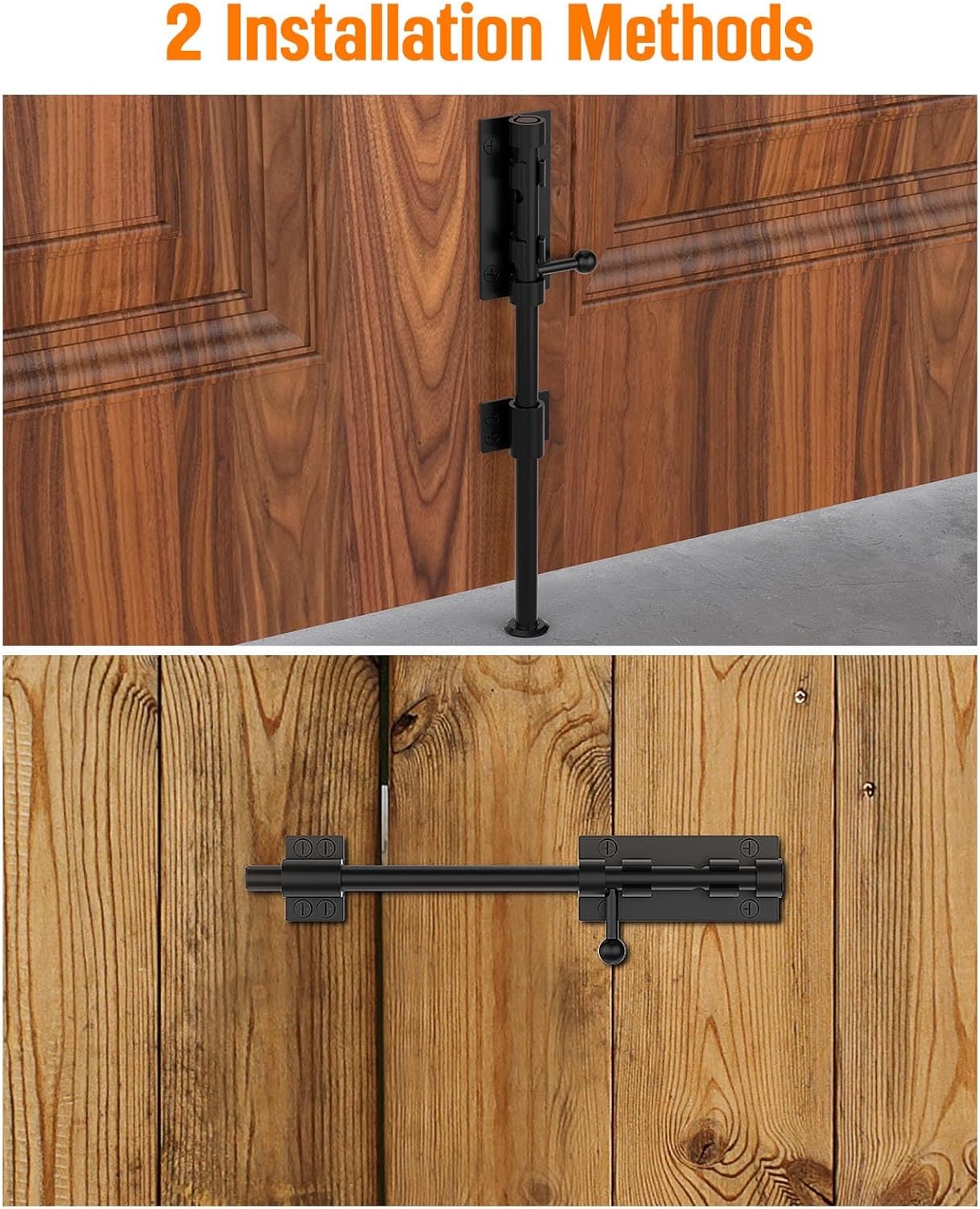 Sturdy 12 Barrel Bolt Latch for Outdoor Gates