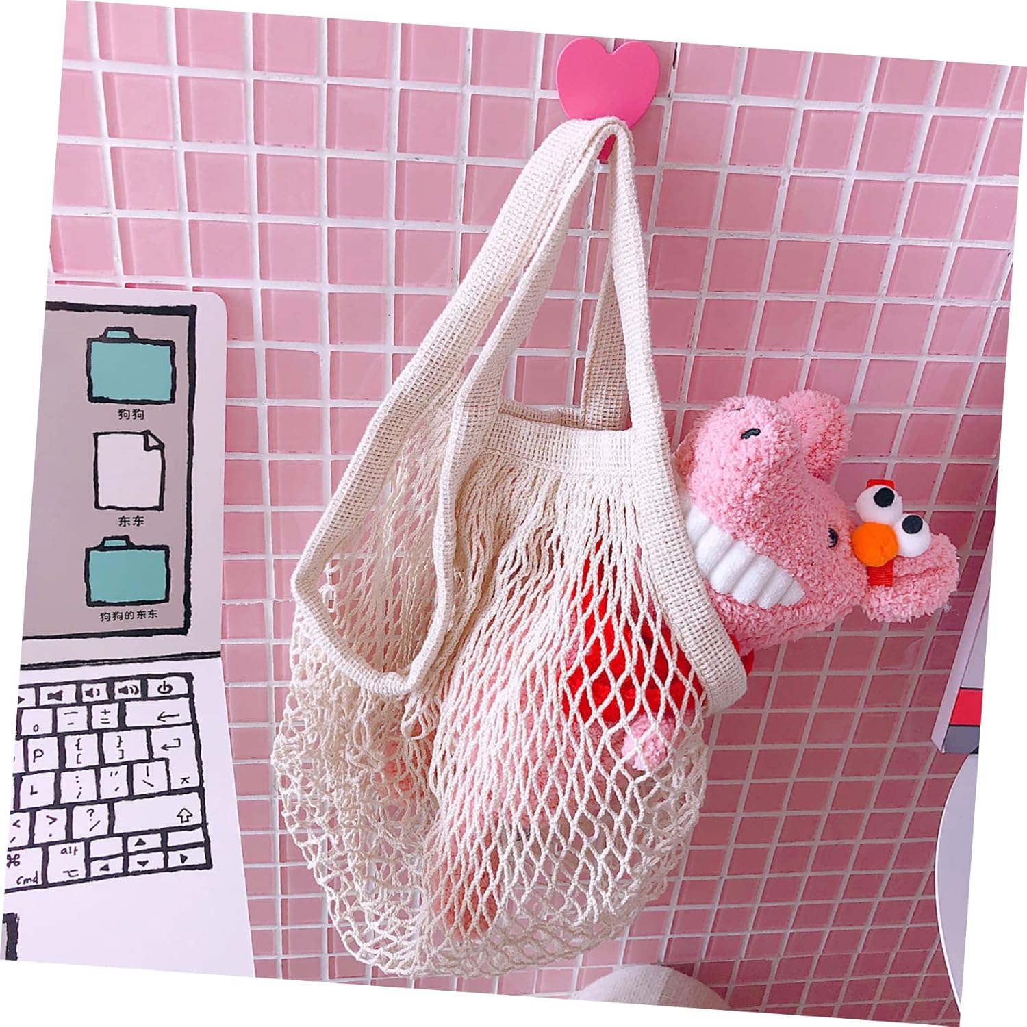 Jojofuny Heart-Shaped Hooks 10 Pack Wall Mount Storage Towel Hanger