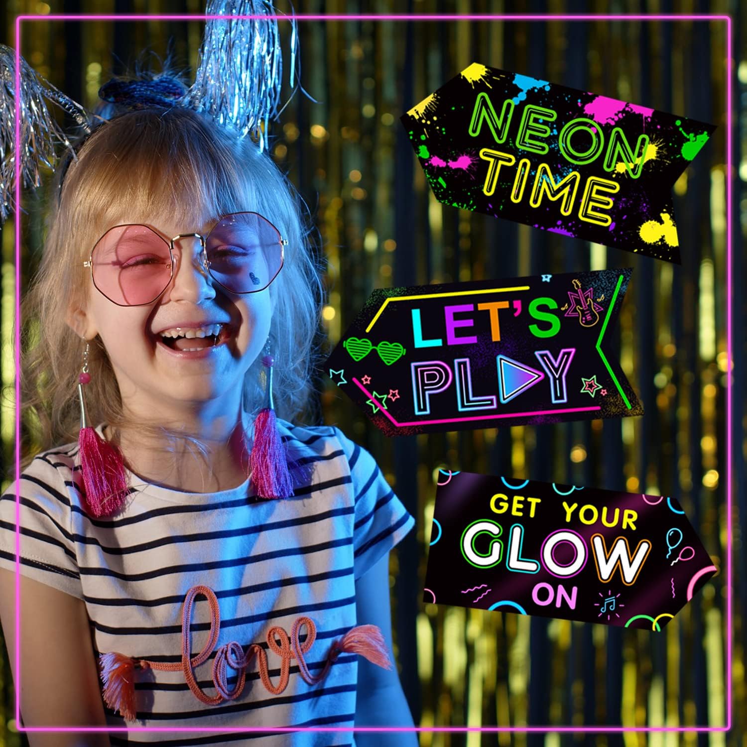 Gueevin Glow-in-the-Dark Party Decorations 20 Pcs