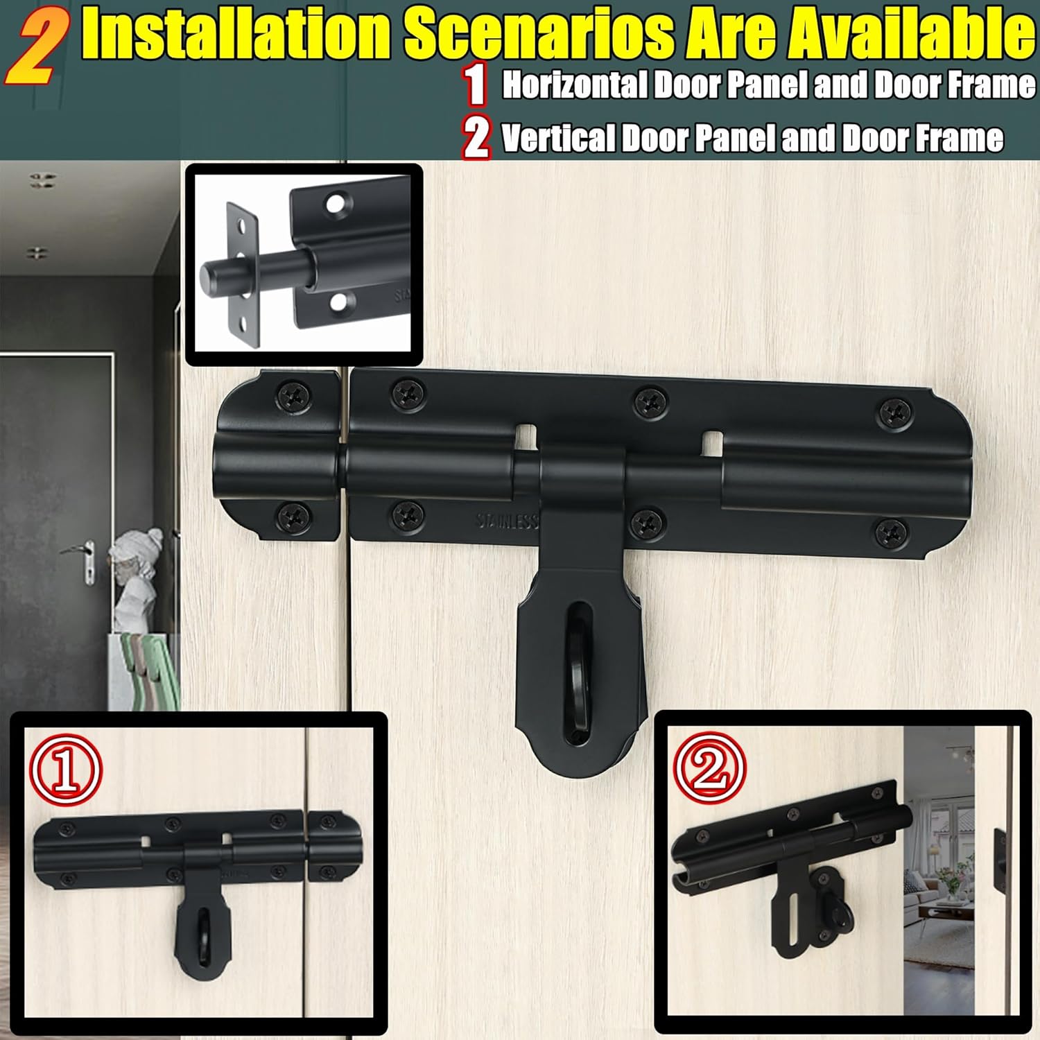 Alise Heavy-Duty Gate Latch Stainless Steel