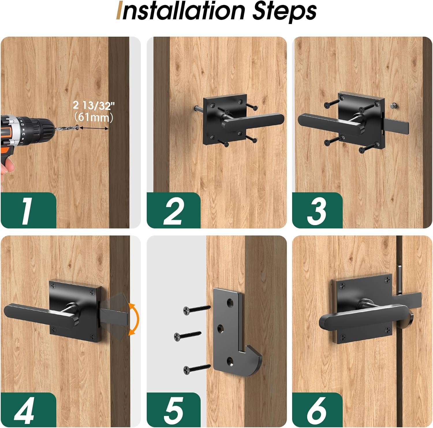 Sturdy Durable Wooden Fence Gate Latch