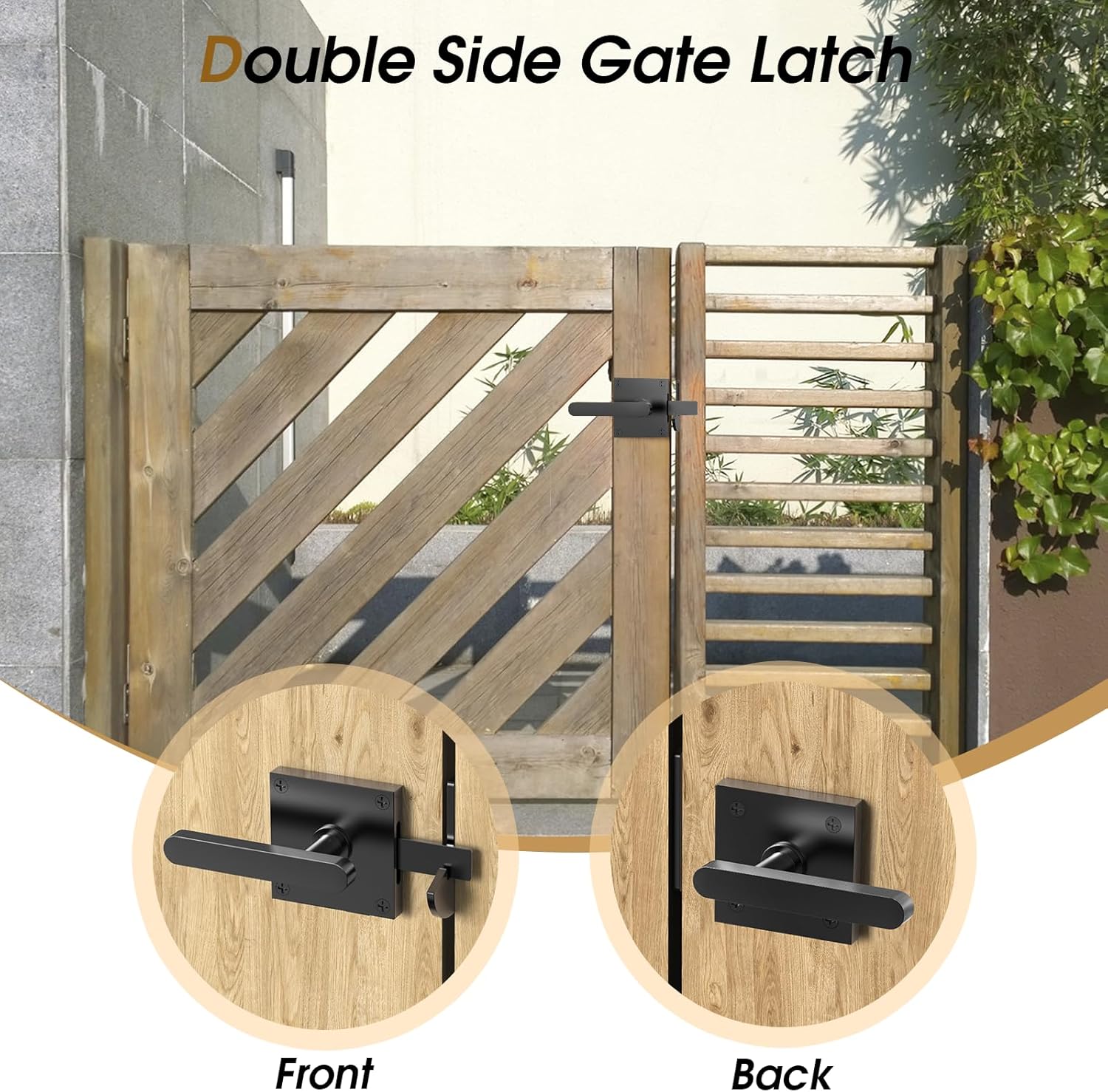 Sturdy Durable Wooden Fence Gate Latch