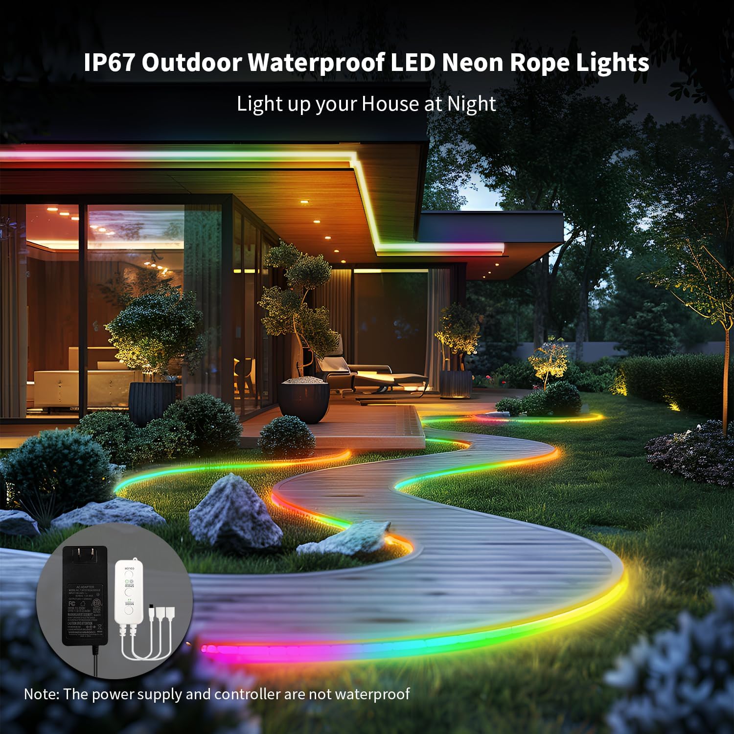 52FT BUNACET LED Neon RGBIC Strip Lights with Remote APP Control