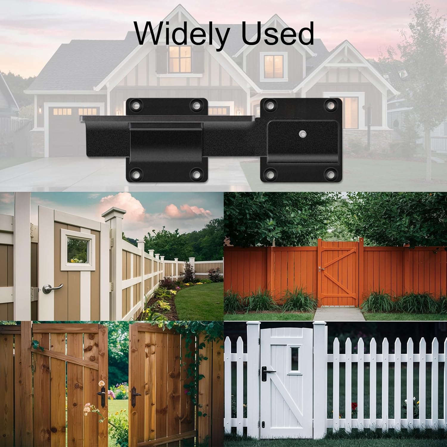 Durable Metal Gate Latch with Smooth Finish