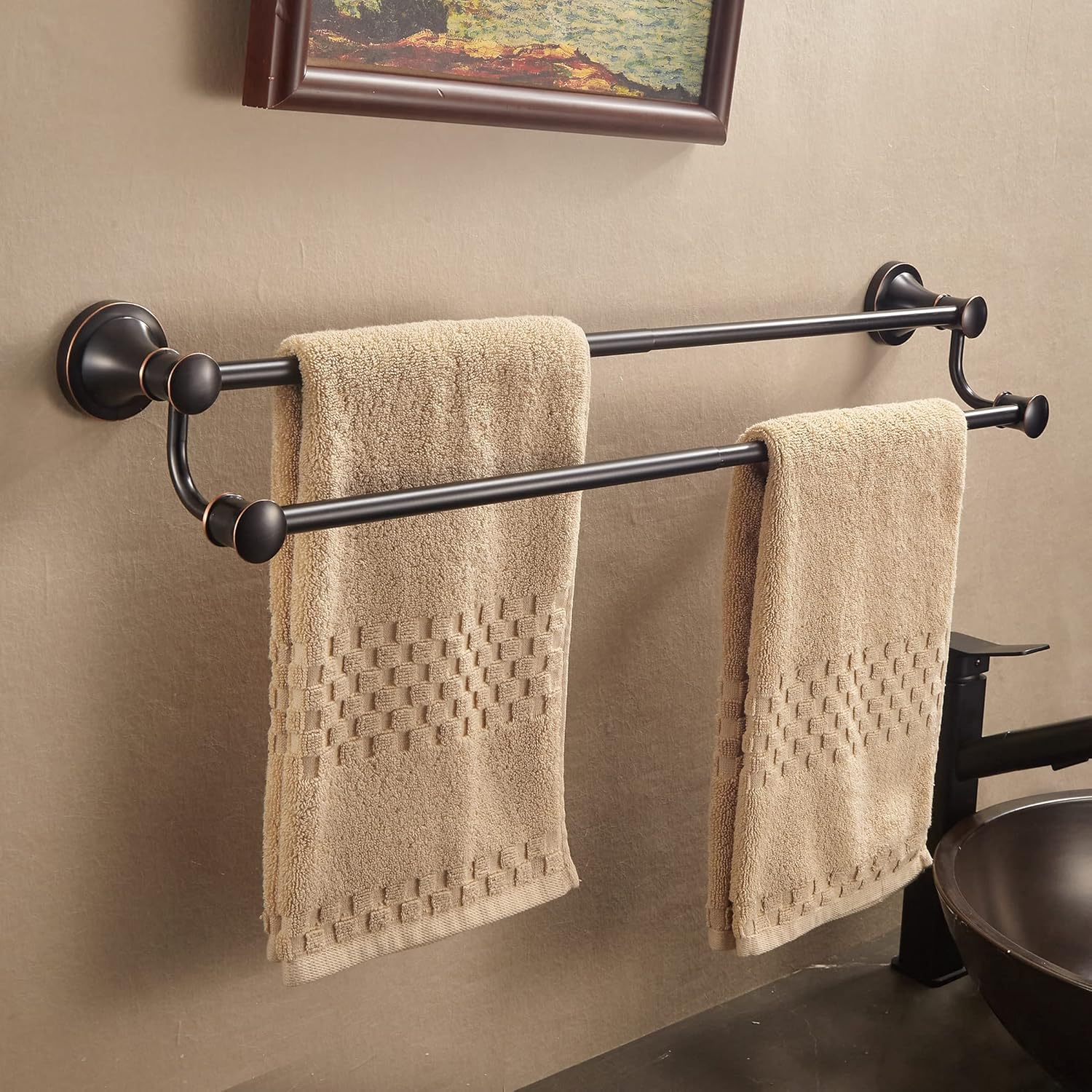WOLIBEER Bronze Towel Holder 180 Rotatable