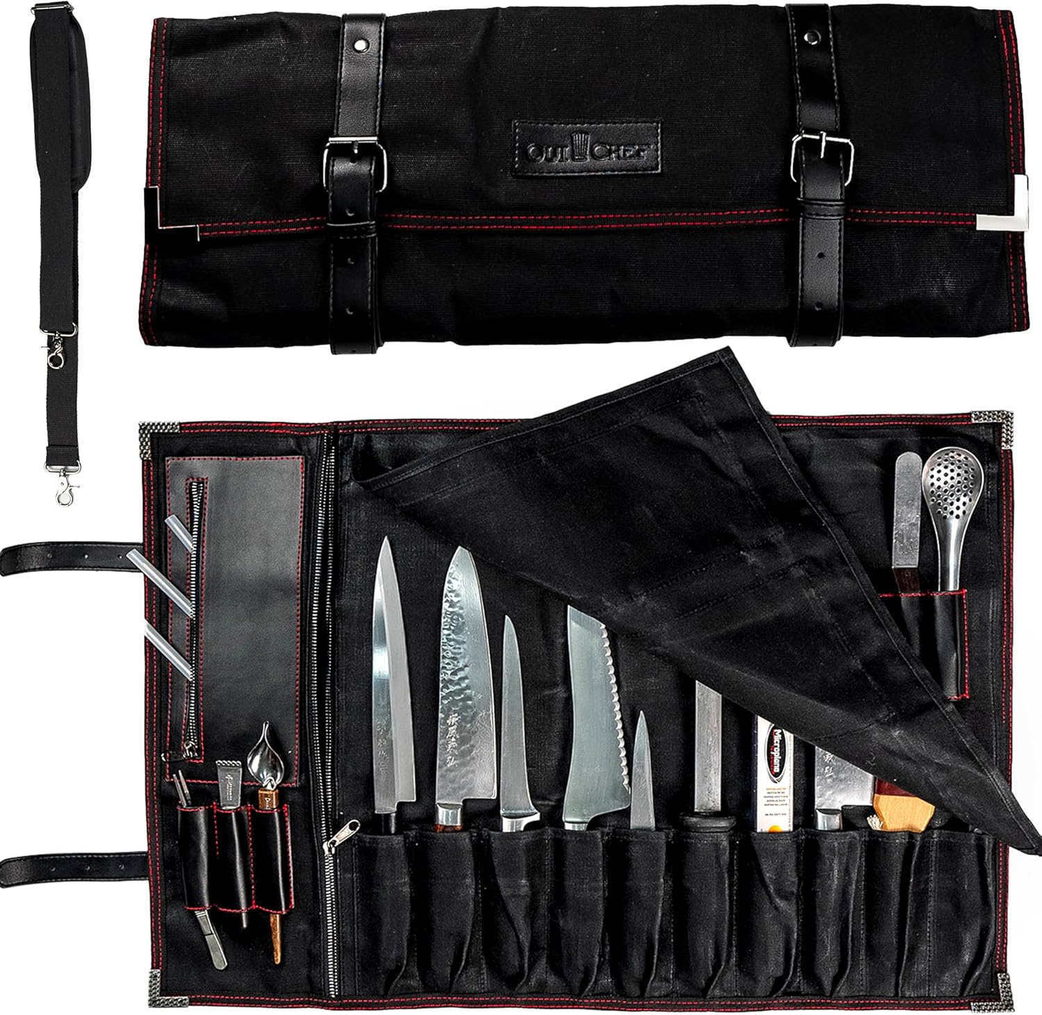 OuiChef Chef Knife Bag for 10 Blades More