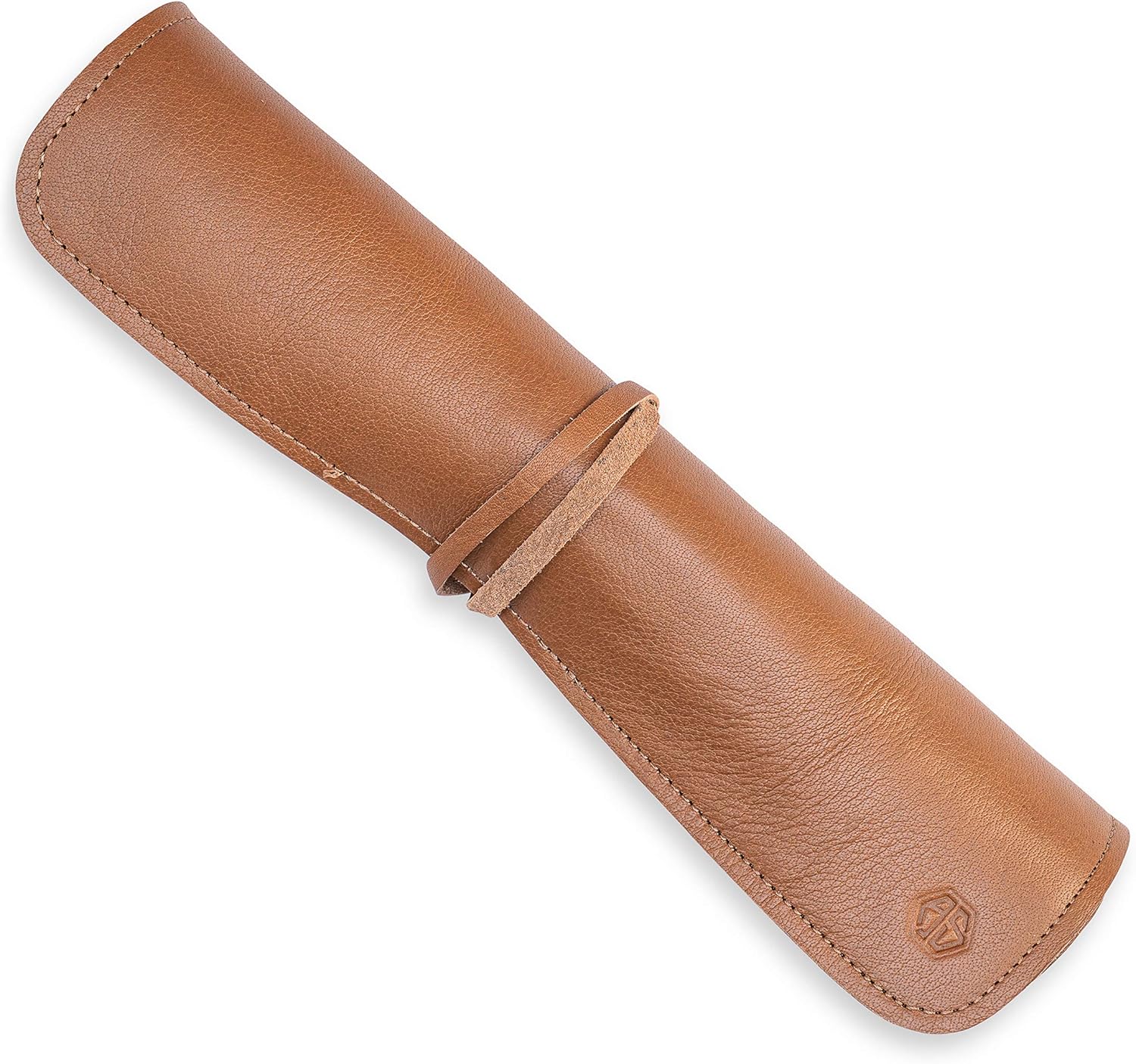 Angus Stoke Chef Knife Roll Bag with 7 Slots - Brown Leather Case Noah