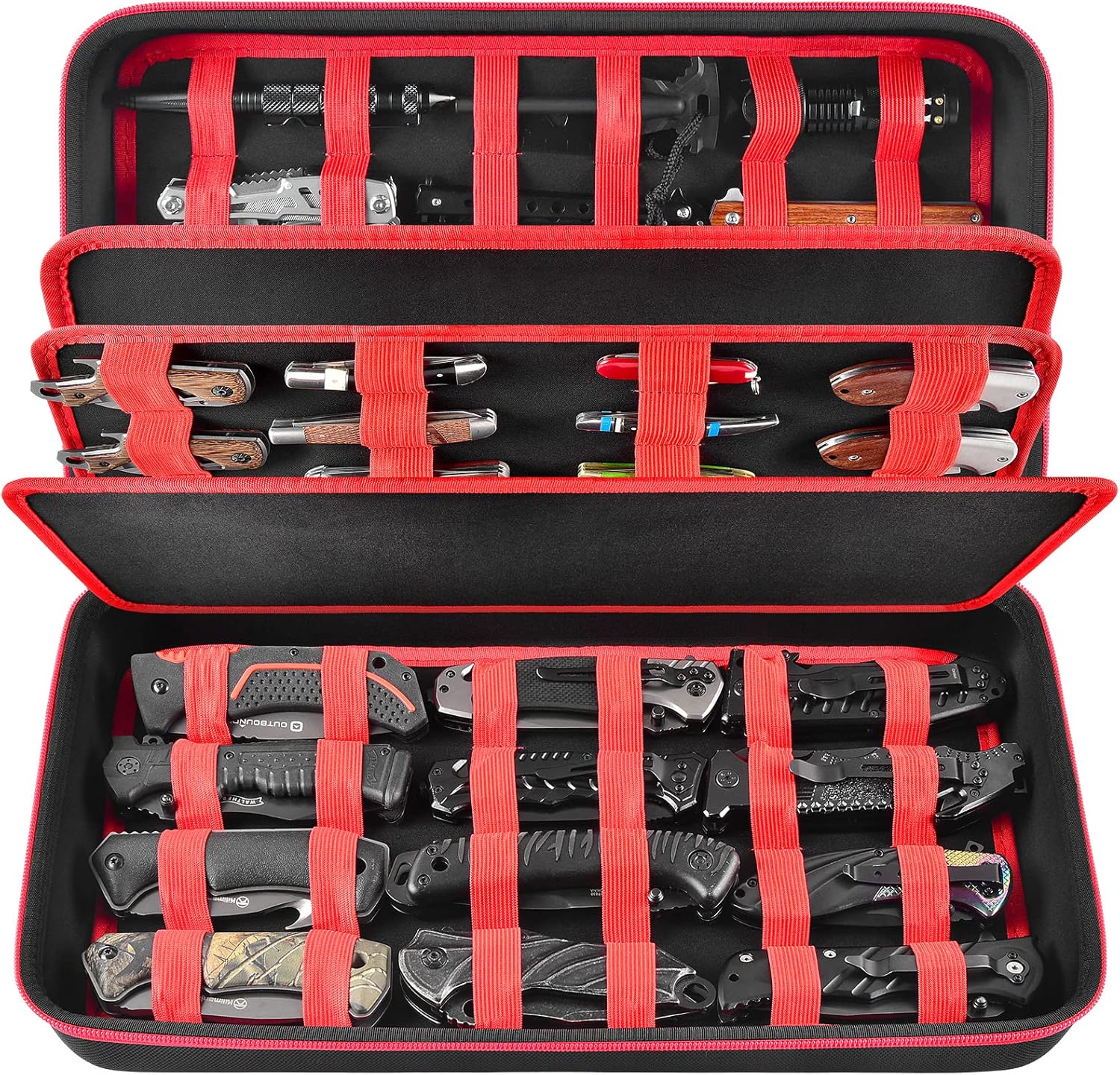 Casmilee Knife Display Case for 64 Pocket Knives