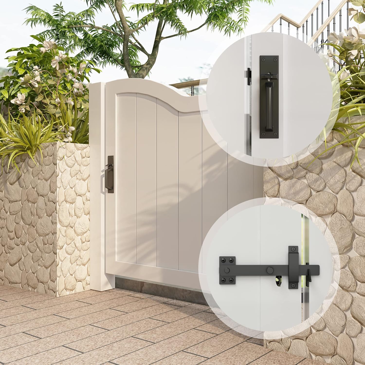 Heavy-Duty Gate Latch for Outdoor Garden Use