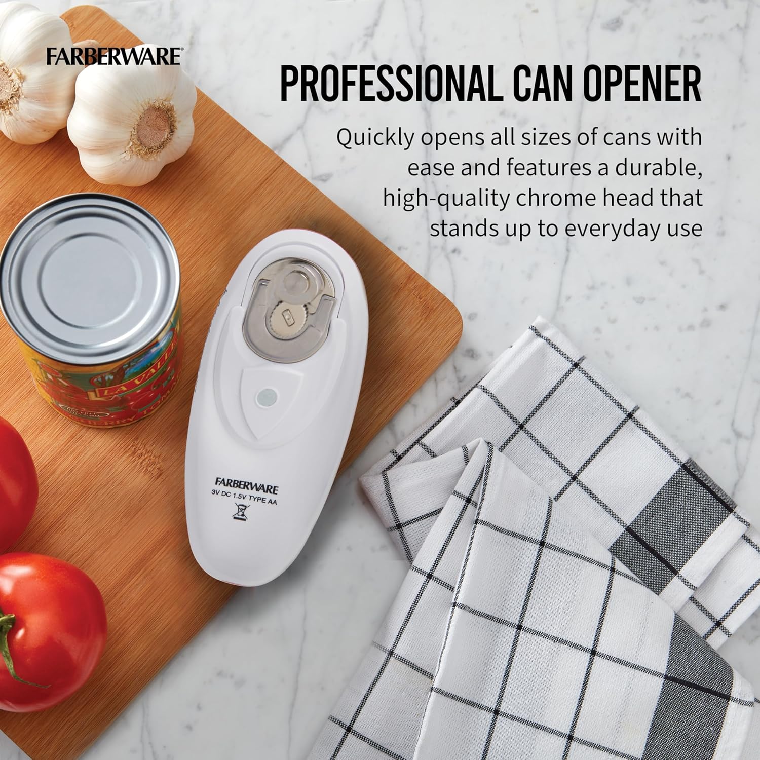 Farberware Hands-Free Electric Can Opener with Magnet
