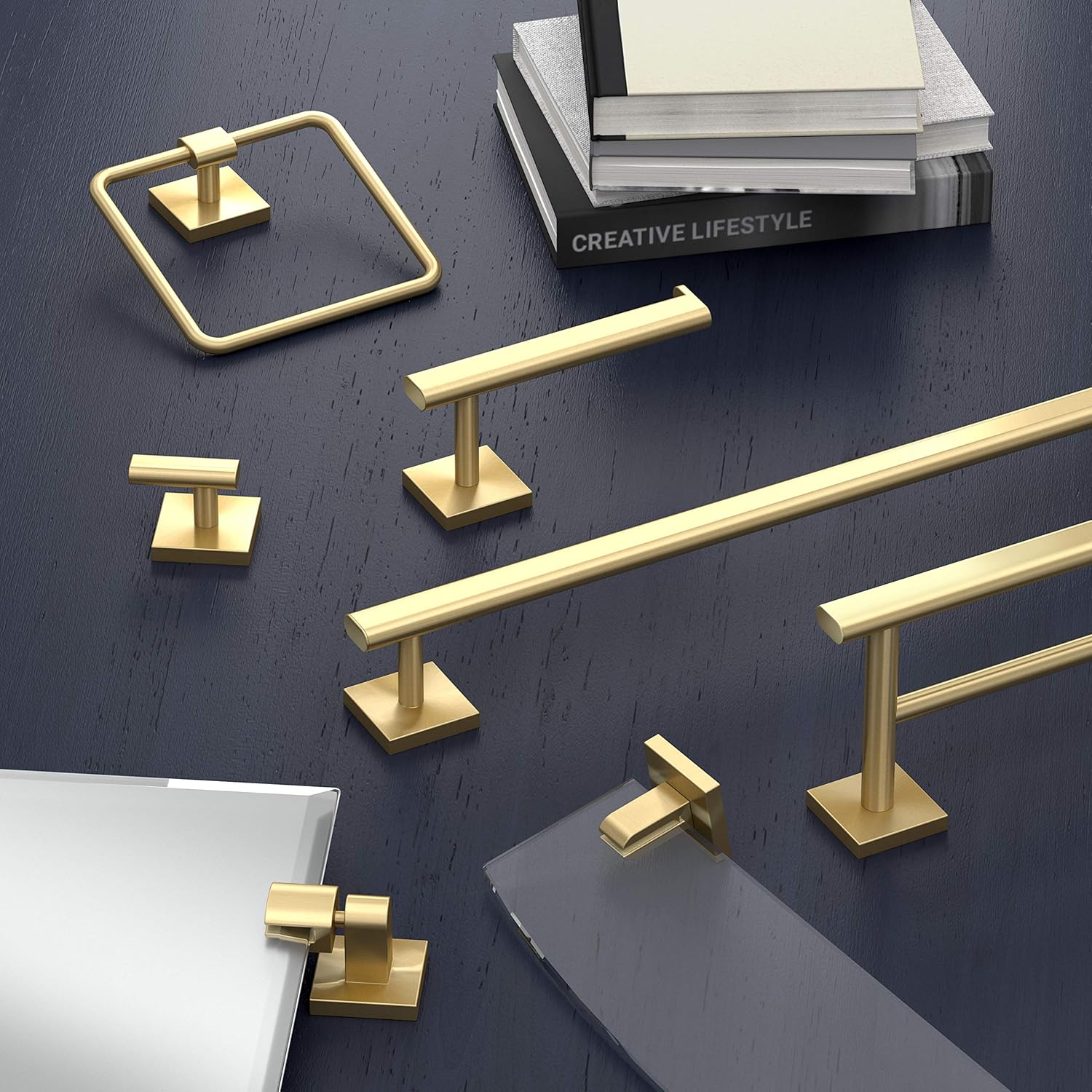 Gatco 4063 Bathroom Toilet Paper Holder Brushed Brass