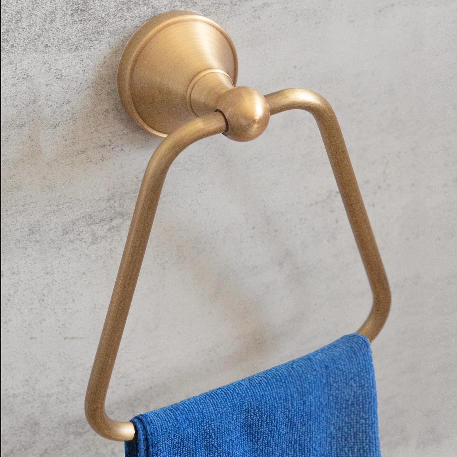 Celbon T-Shaped Bath Towel Ring with Antique Brass Finish 1