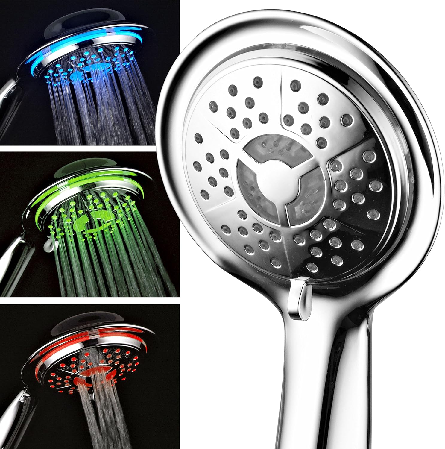PowerSPA Handheld Shower Head with LED