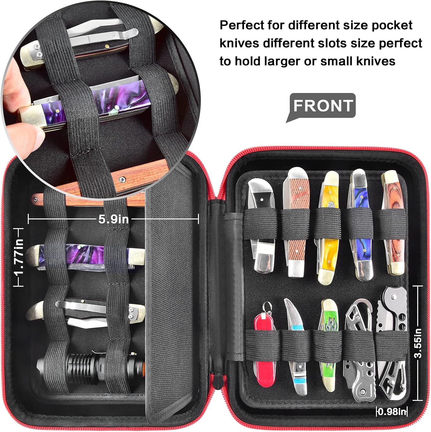 ANKHOH 4-Layer Knife Organizer Case with 32 Slots 1
