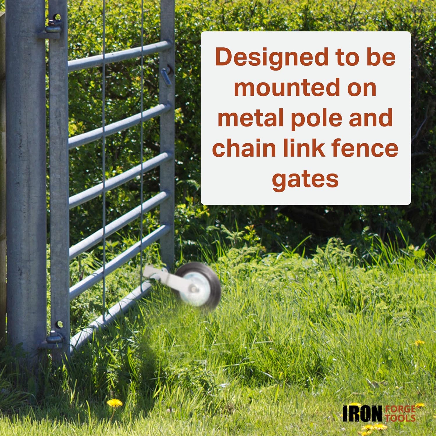 Durable 6-Inch Steel Fence Gate Wheel